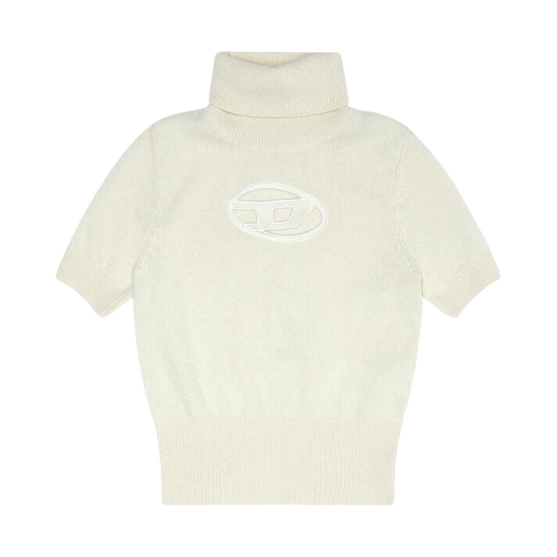 A067130KCAE-5KM (W) Diesel M-Argaret Jumper Cut-Out Logo Short Sleeve White
