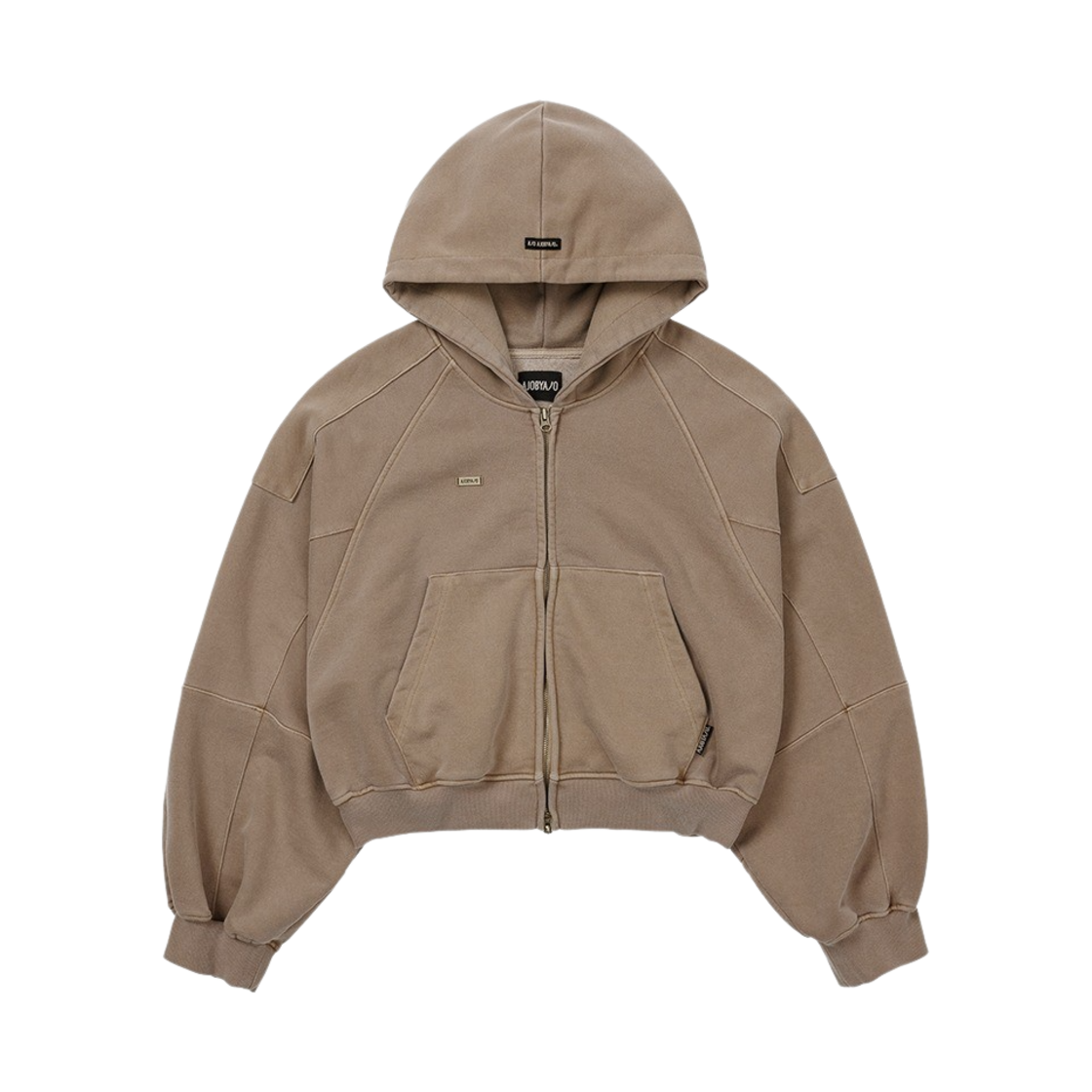 아조바이아조 빈티지 피그먼트 집업 후디 모카