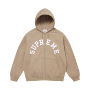 Supreme x Champion Zip Up Hooded Sweatshirt Tan - 24SS