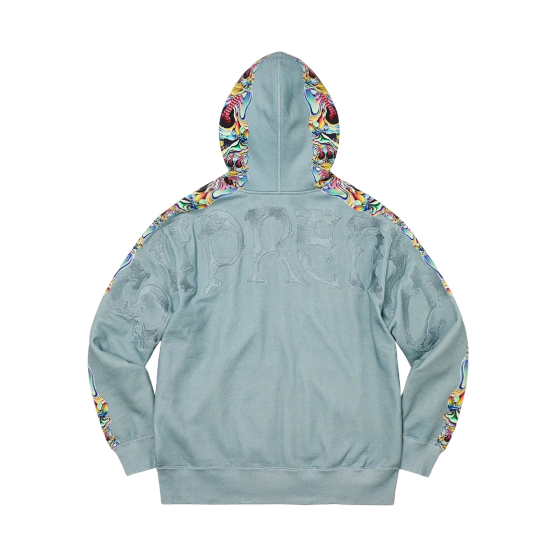 슈프림 스컬스 집업 후드 스웨트셔츠 라이트 슬레이트 - 22FW(Supreme Skulls Zip Up Hooded Sweatshirt Light Slate - 22FW) - 2