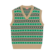 Kenzo Merino Wool Jacquard Jumper Grass Green