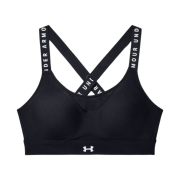 (W) Under Armour Infinity High Sports Bra Black White
