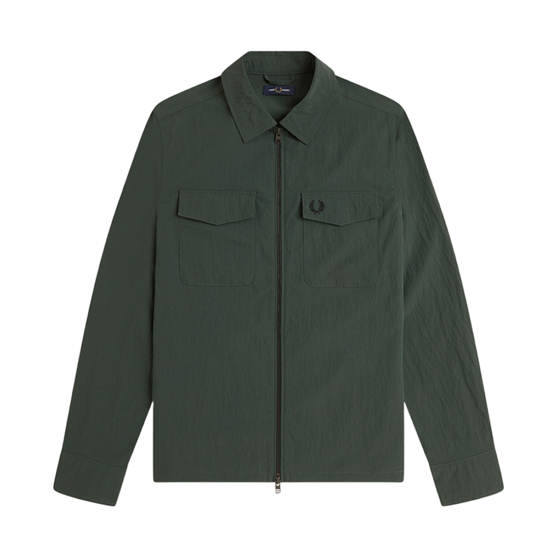 AFPM2515684-X89 Fred Perry Zip Through Overshirt Court Green