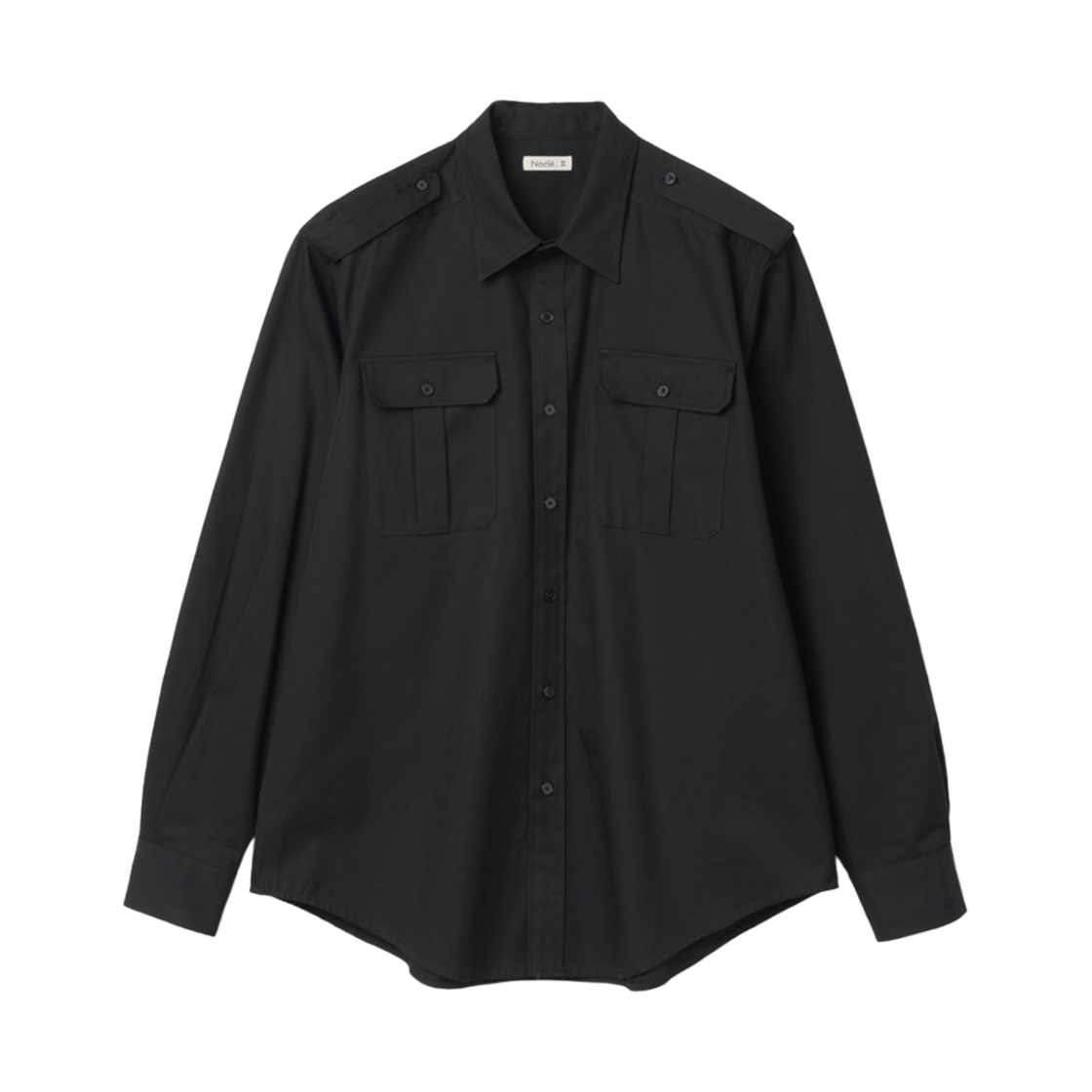 노클 웨슬리 스트랩 셔츠 블랙