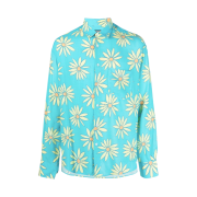 Jacquemus La Chemise Simon Daisy Printed Shirt Print Green Blue Flowers