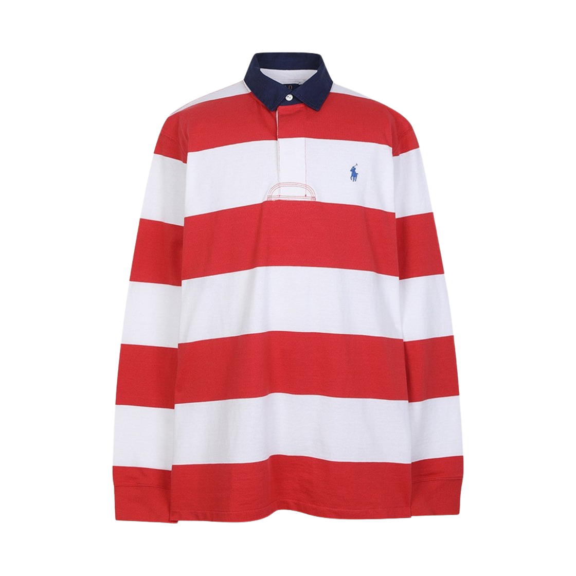 [30%적립] 폴로 랄프 로렌 롱슬리브 럭비 폴로 셔츠 포스트 레드 화이트([30%적립] Polo Ralph Lauren Long Sleeve Rugby Polo Shirt Post Red White)