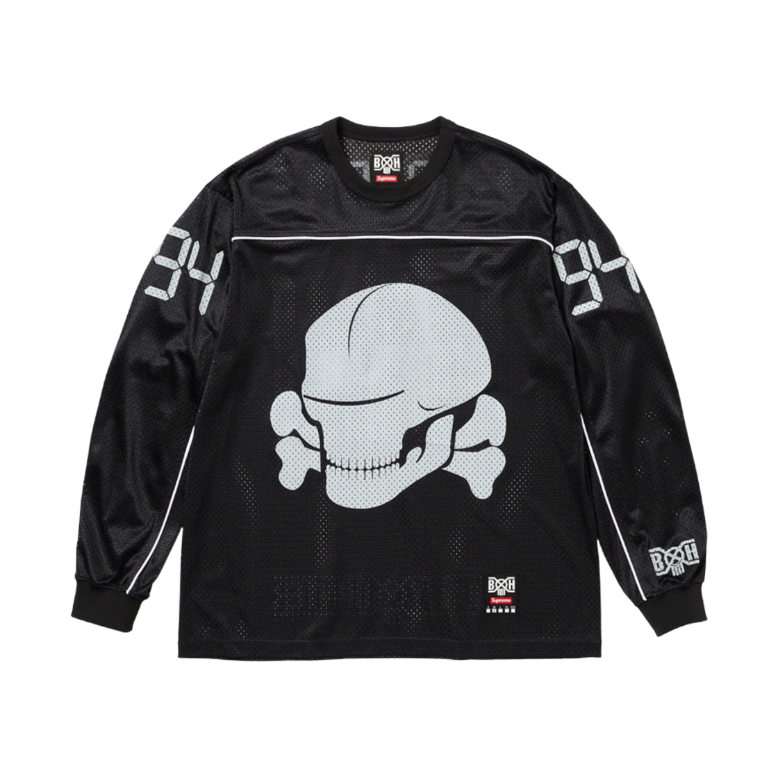 슈프림 x 바운티 헌터 메쉬 모토 저지 블랙 - 23FW