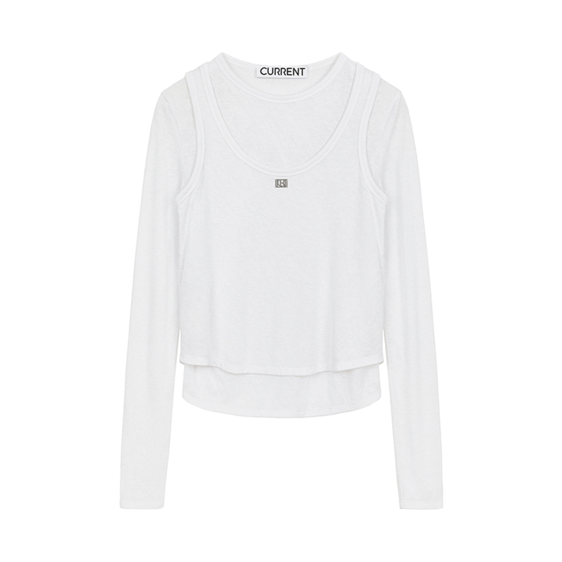 CMSFCTMW06EBKA Current Layerd Slub Long Sleeve White