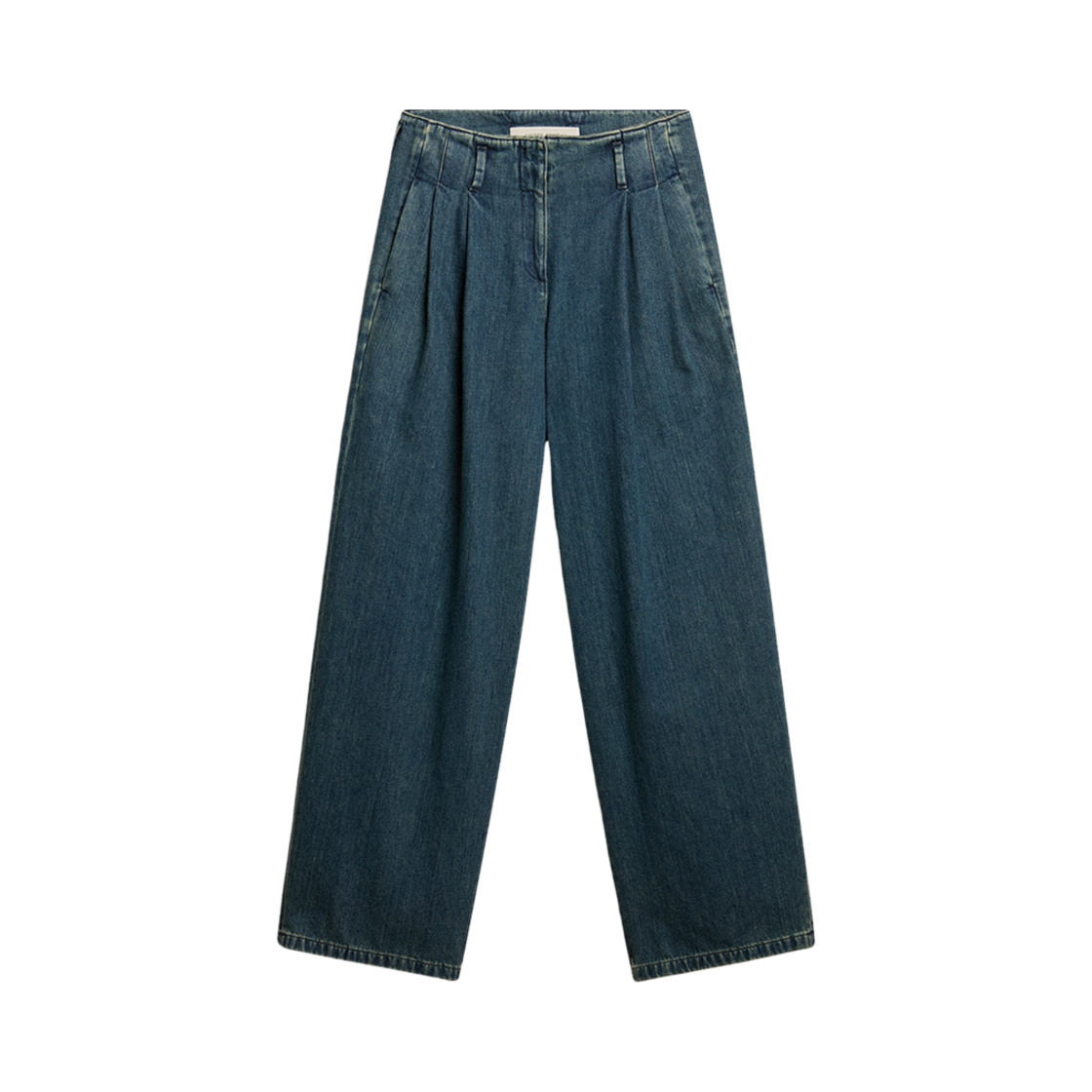 (W) 골든구스 코튼 플리츠 팬츠 블루((W) Golden Goose Cotton Pleated Pants Blue)