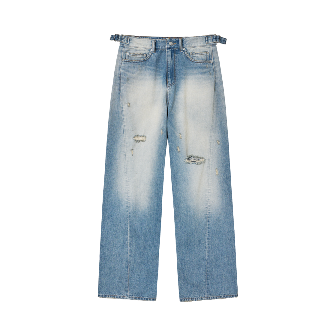 WB215 Haleine Twisted Regular Jeans Light Blue - 대표 이미지 #1