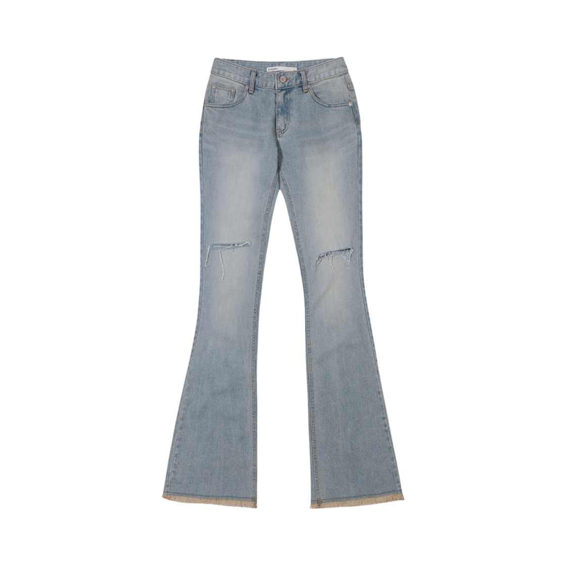 (W) 보헤미안 서울 라이트 블루 커팅 진 라이트 블루((W) Bohemian Seoul Light Blue Cutting Jean Light Blue)