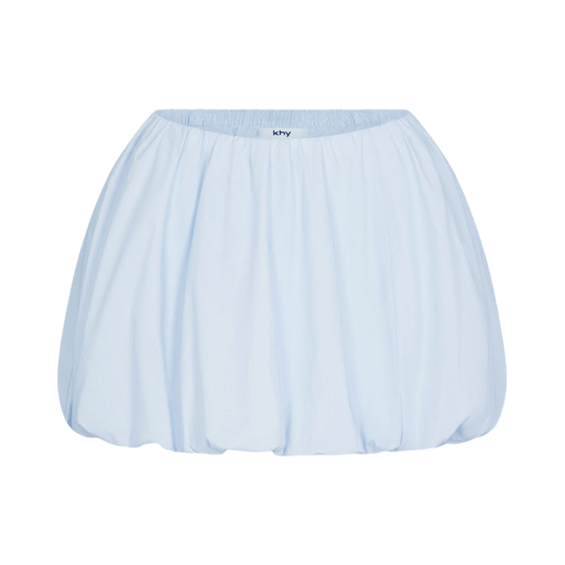 - (W) Khy Poplin Bubble Mini Skirt Ice Blue