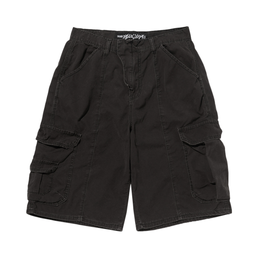 SD4SBO000BK Suade Wide Cargo Shorts Black