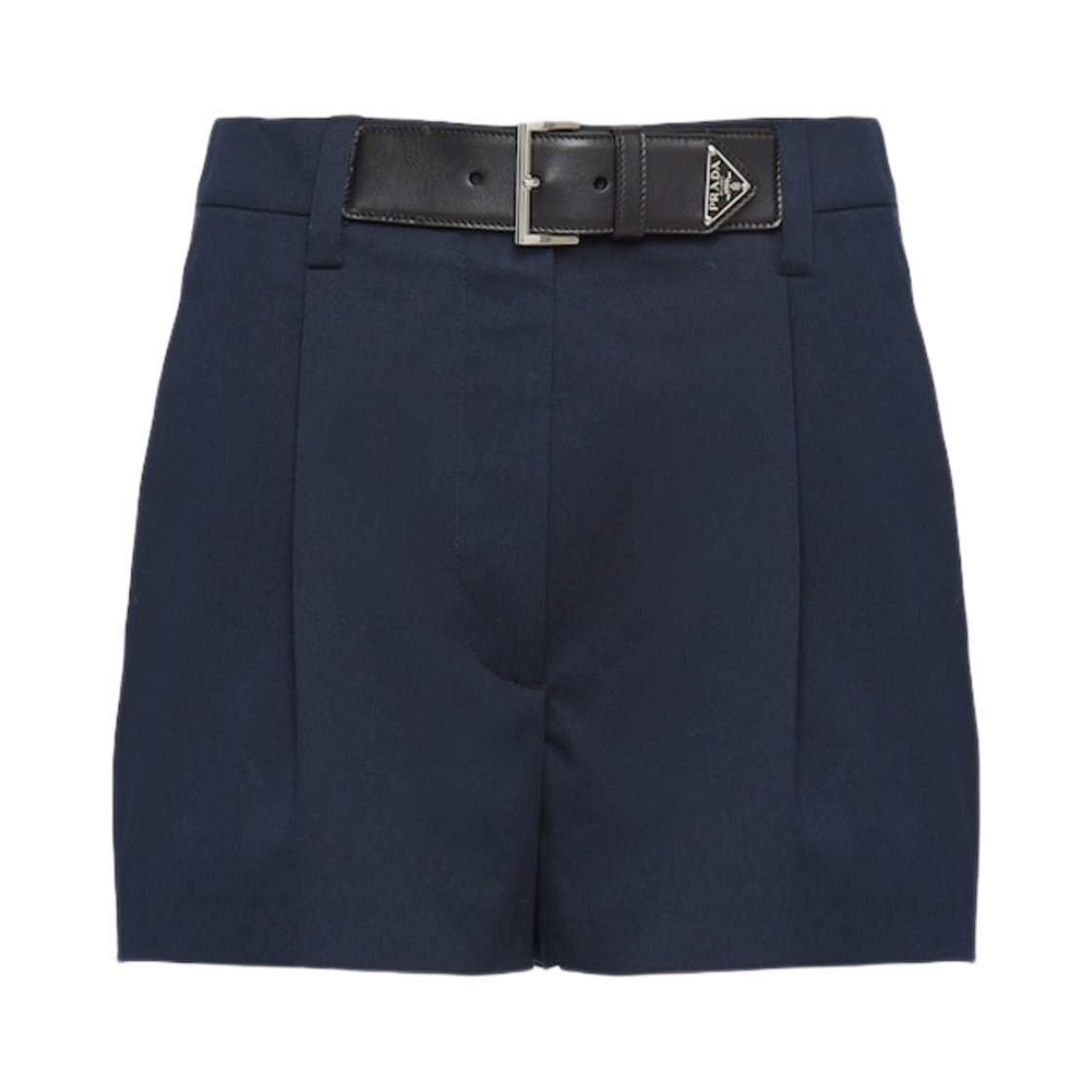 (W) 프라다 개버딘 쇼츠 네이비((W) Prada Gabardine Shorts Navy) - 1