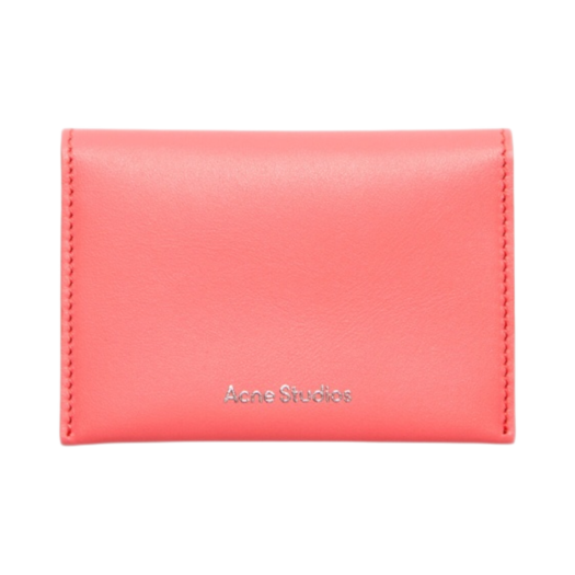 Acne Studios Folded Leather Wallet Electric Pink