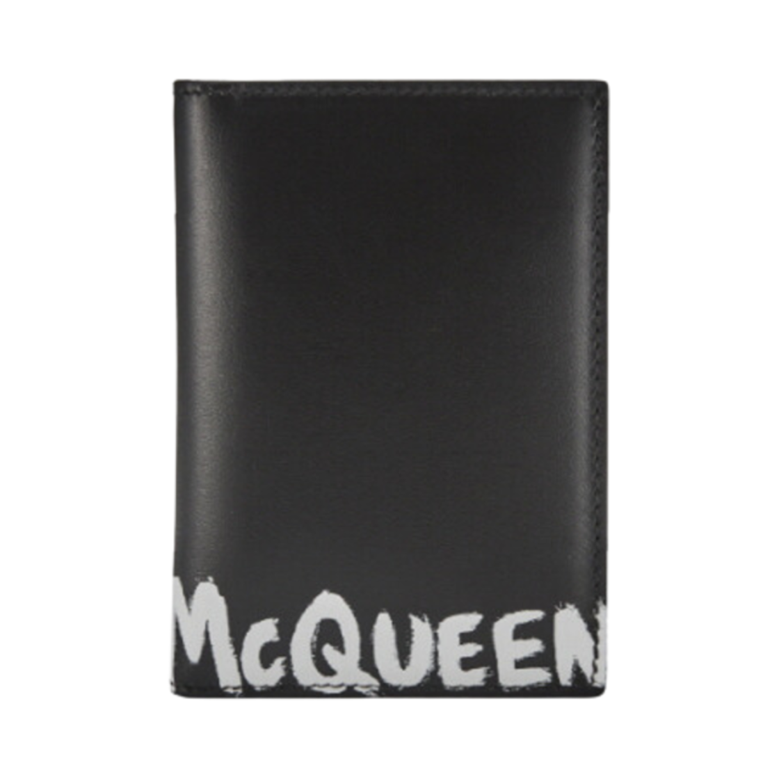 알렉산더 맥퀸 로고 카드 홀더 블랙 화이트(Alexander McQueen Logo Card Holder Black White)