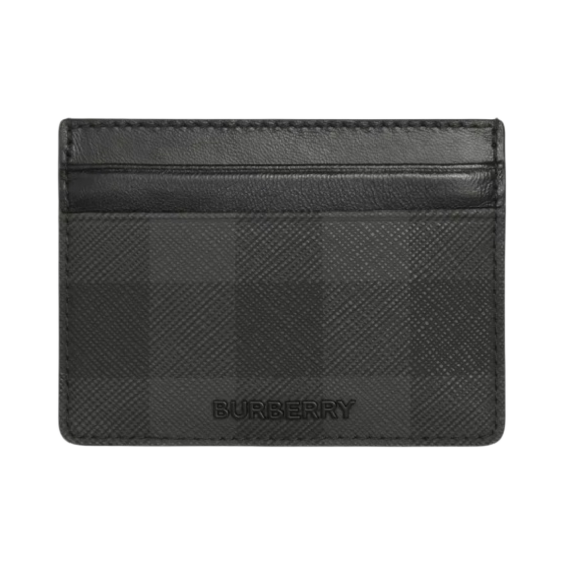버버리 체크 레더 카드 케이스 차콜(Burberry Check Leather Card Case Charcoal) - 1
