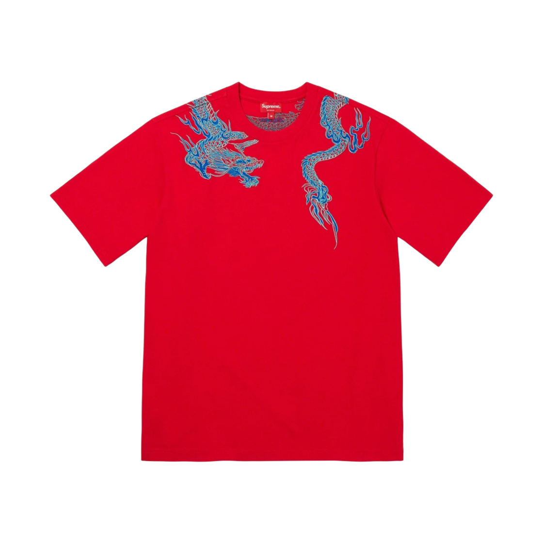 슈프림 드래곤 랩 숏슬리브 탑 레드 - 23SS(Supreme Dragon Wrap S/S Top Red - 23SS) - 1