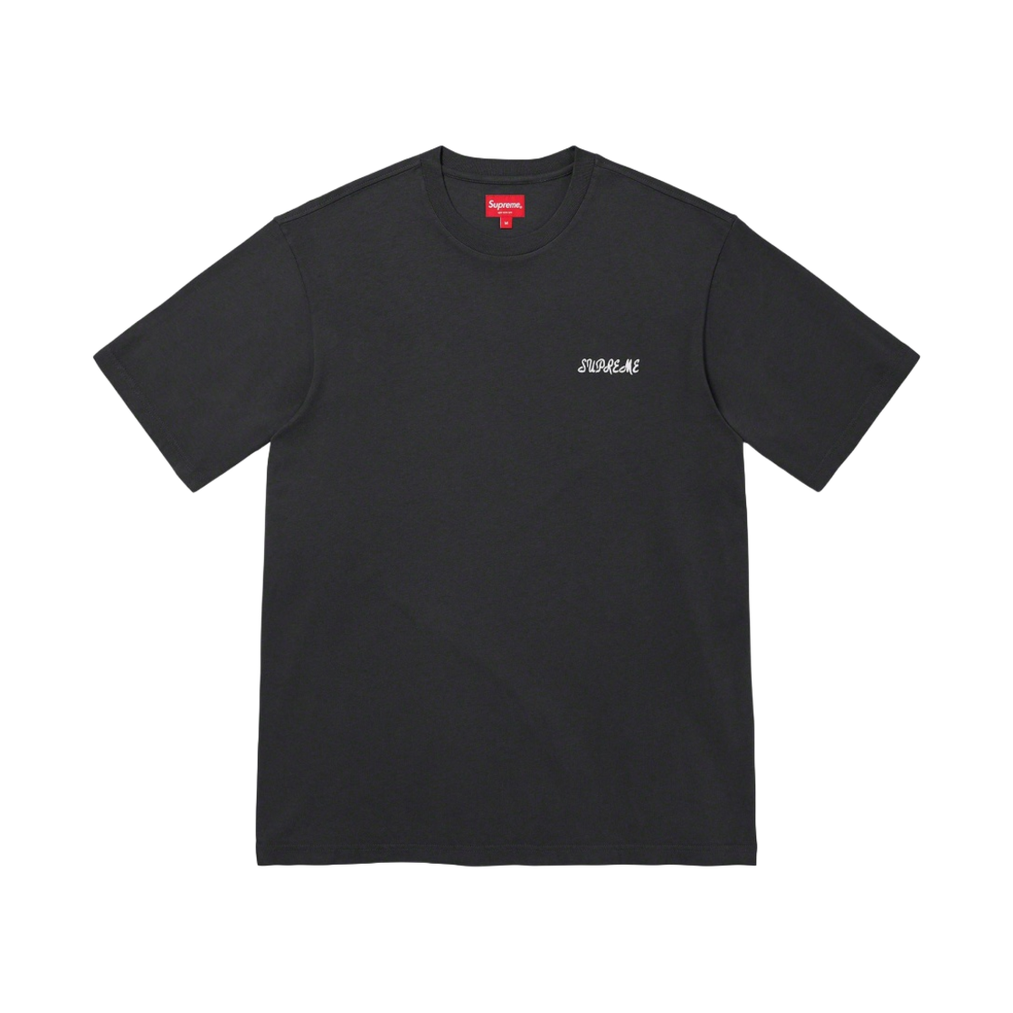 슈프림 워시드 스크립트 숏슬리브 탑 블랙 - 23SS(Supreme Washed Script S/S Top Black - 23SS) - 1