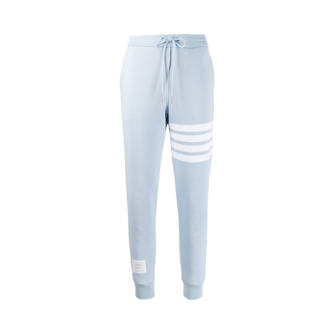 (W) 톰브라운 코튼 루프백 니트 엔지니어드 사선 클래식 스웨트팬츠 라이트 블루((W) Thom Browne Cotton Loopback Knit Engineered 4-Bar Classic Sweatpants Light Blue) - 1