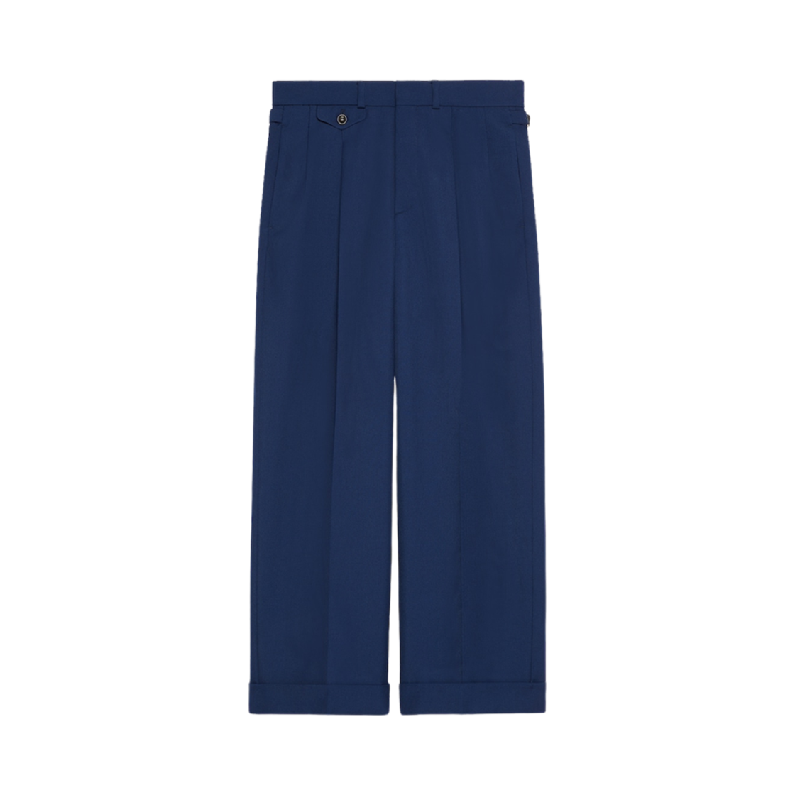 구찌 울 트윌 트라우저 자수 네이비(Gucci Wool Twill Trousers with Embroidery Navy) - 1