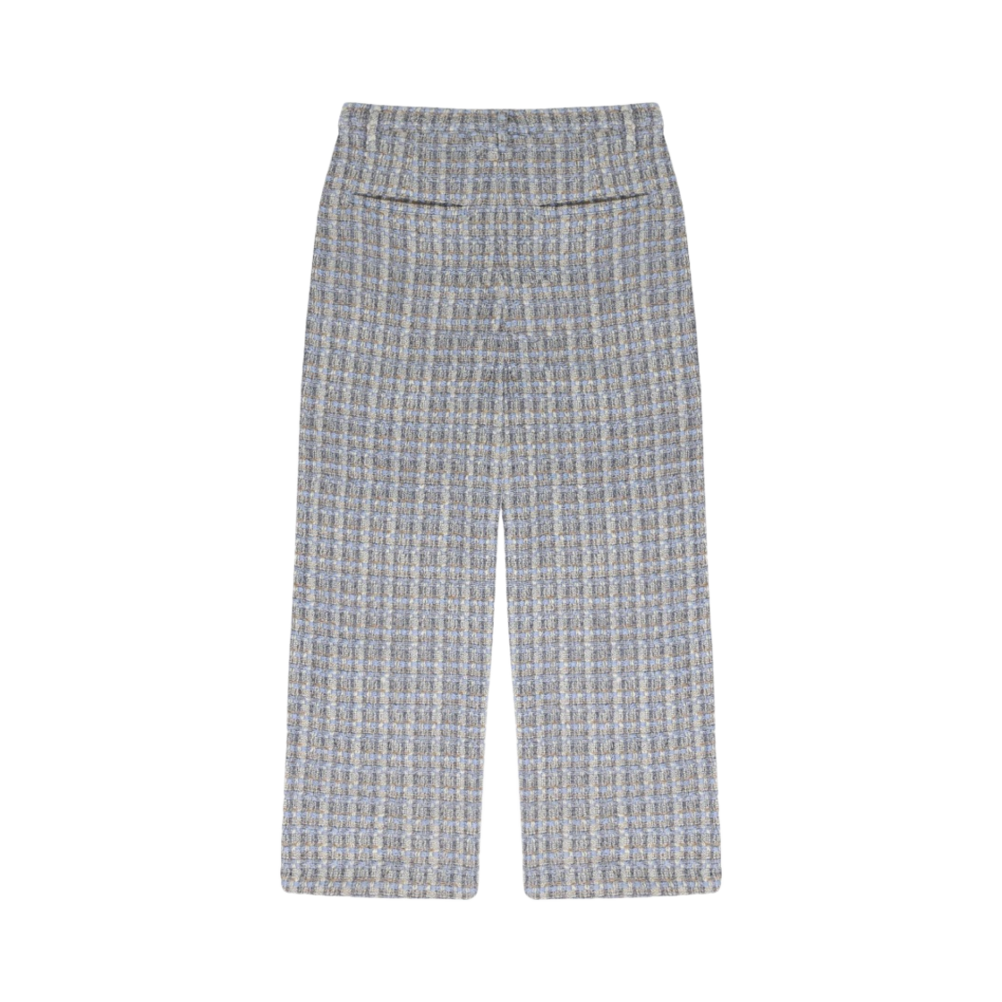 DH-B517P-BL Drew House Boucle Wide Leg Pleated Trouser Blue - #2