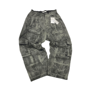 Undermycar Harban Rough Dirty Painting Wide Cargo Pants Lint - 23SS