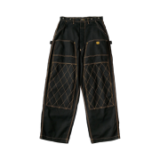Kapital Thin Canvas Wide Lumbar Pants Black