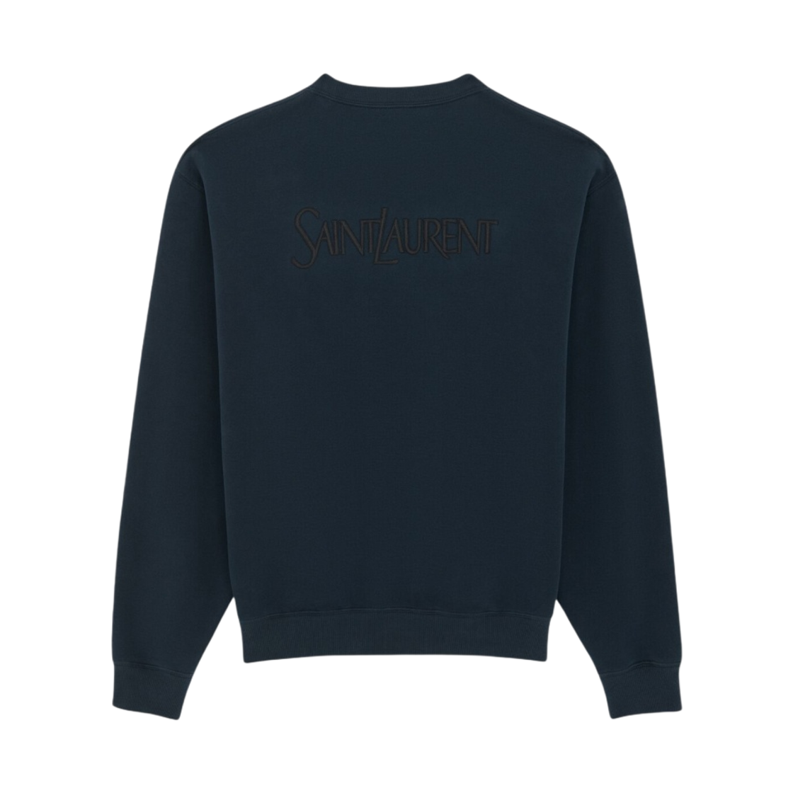 생로랑 루즈핏 플리스 크루넥 스웨트셔츠 블루 페트롤(Saint Laurent Loose Fit Fleece Crewneck Sweatshirt Blue Petrole) - 2