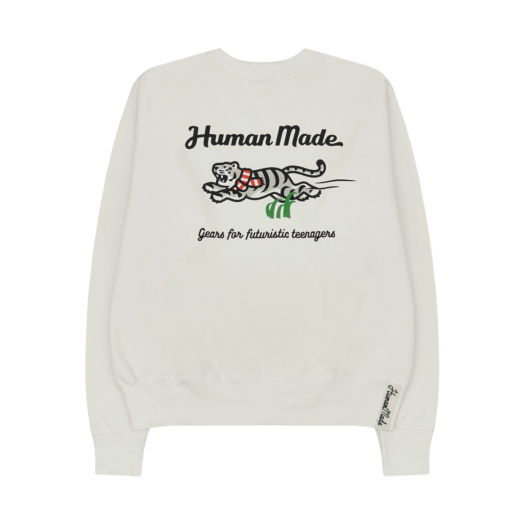 Human Made White Tiger Tsuriami Sweatshirt White