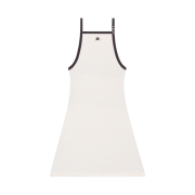 (W) Courreges Buckle Contrast Dress Lime Stone Black