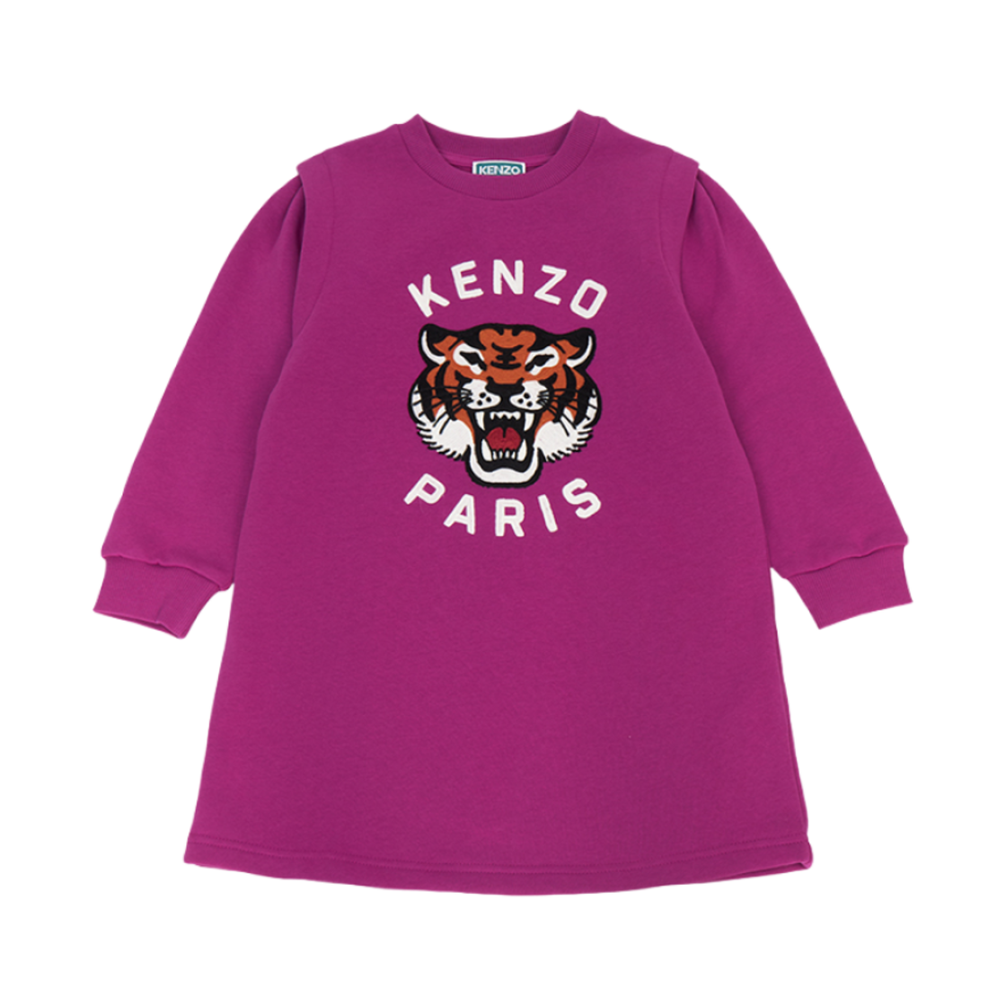 K60556-469 (Kids) Kenzo Tiger Print Layered Dress Purple