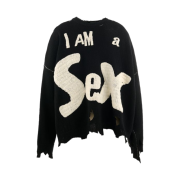 Saint Mxxxxxx x Sex Pistols I Am A SP Crew Knit Black - 24AW