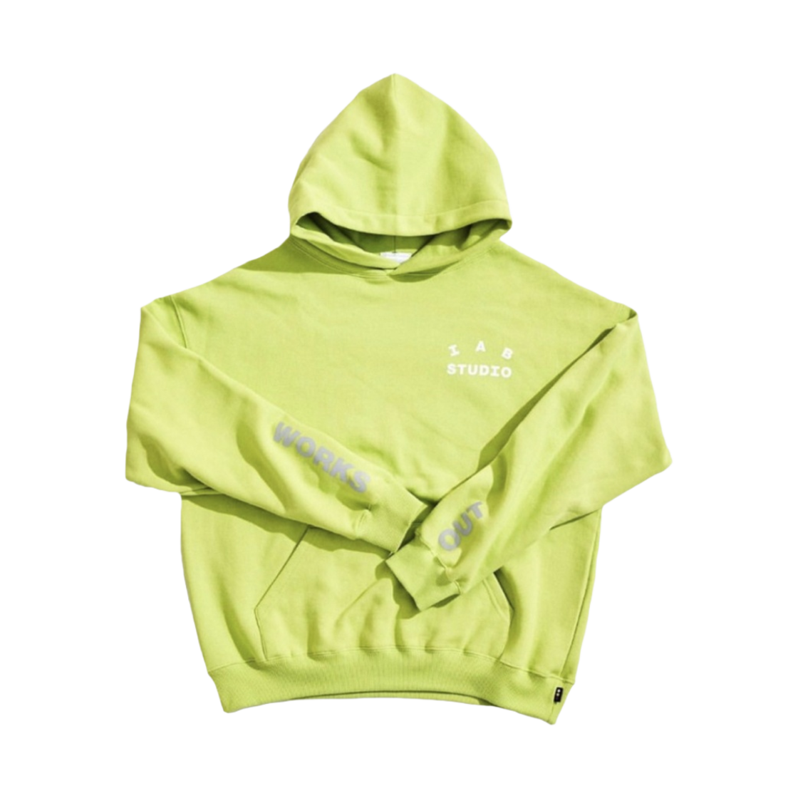 아이앱 스튜디오 x 웍스아웃 후드 & 키링 라임(IAB Studio x Worksout Hoodie & Keyring Lime) - 2