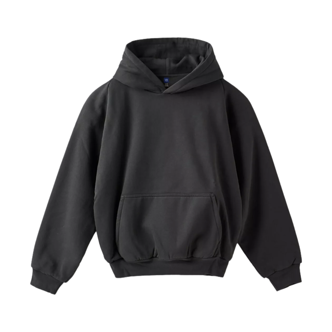 이지 갭 로고 슈렁큰 후드 블랙(Yeezy Gap Logo Shrunken Hoodie Black)