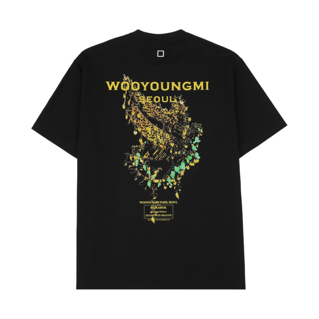 W233TS05708B Wooyoungmi Crown Back Logo T-Shirt Black - 23FW - 대표 이미지 #1