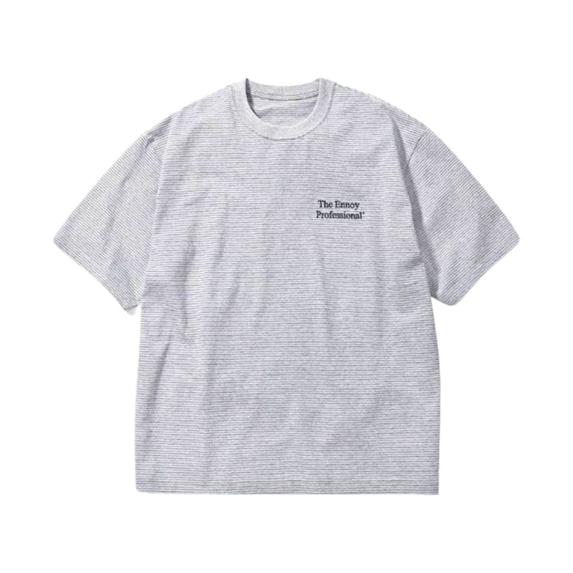 엔노이 숏슬리브 보더 티셔츠 그레이(Ennoy SS Border T-Shirt Gray)