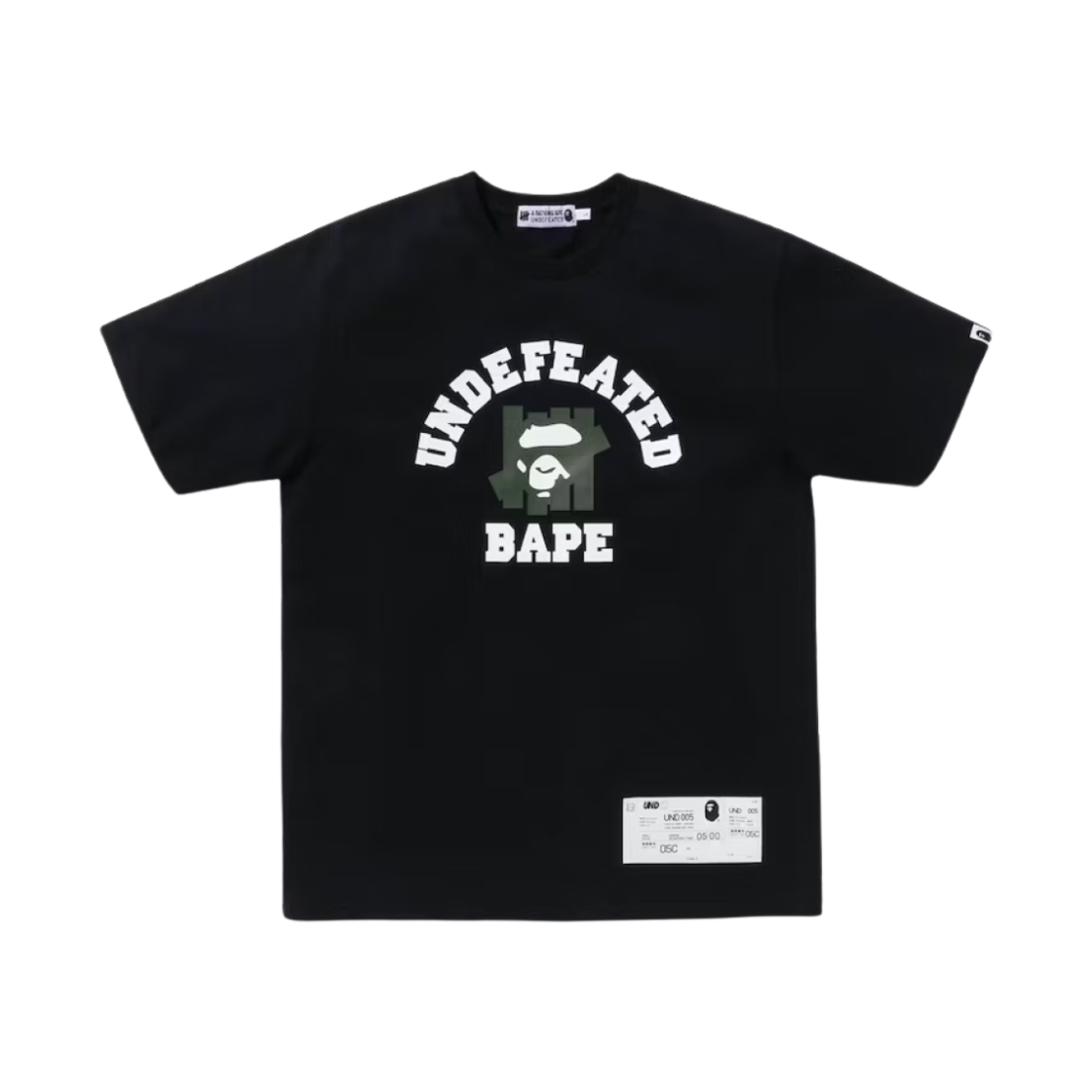 베이프 x 언디핏 컬리지 티셔츠 블랙