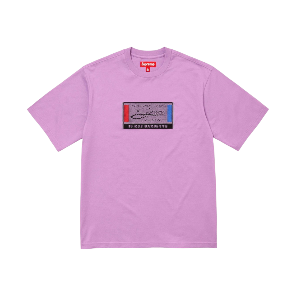 슈프림 인타르시아 라벨 숏슬리브 탑 퍼플 - 24SS(Supreme Intarsia Label S/S Top Purple - 24SS) - 1