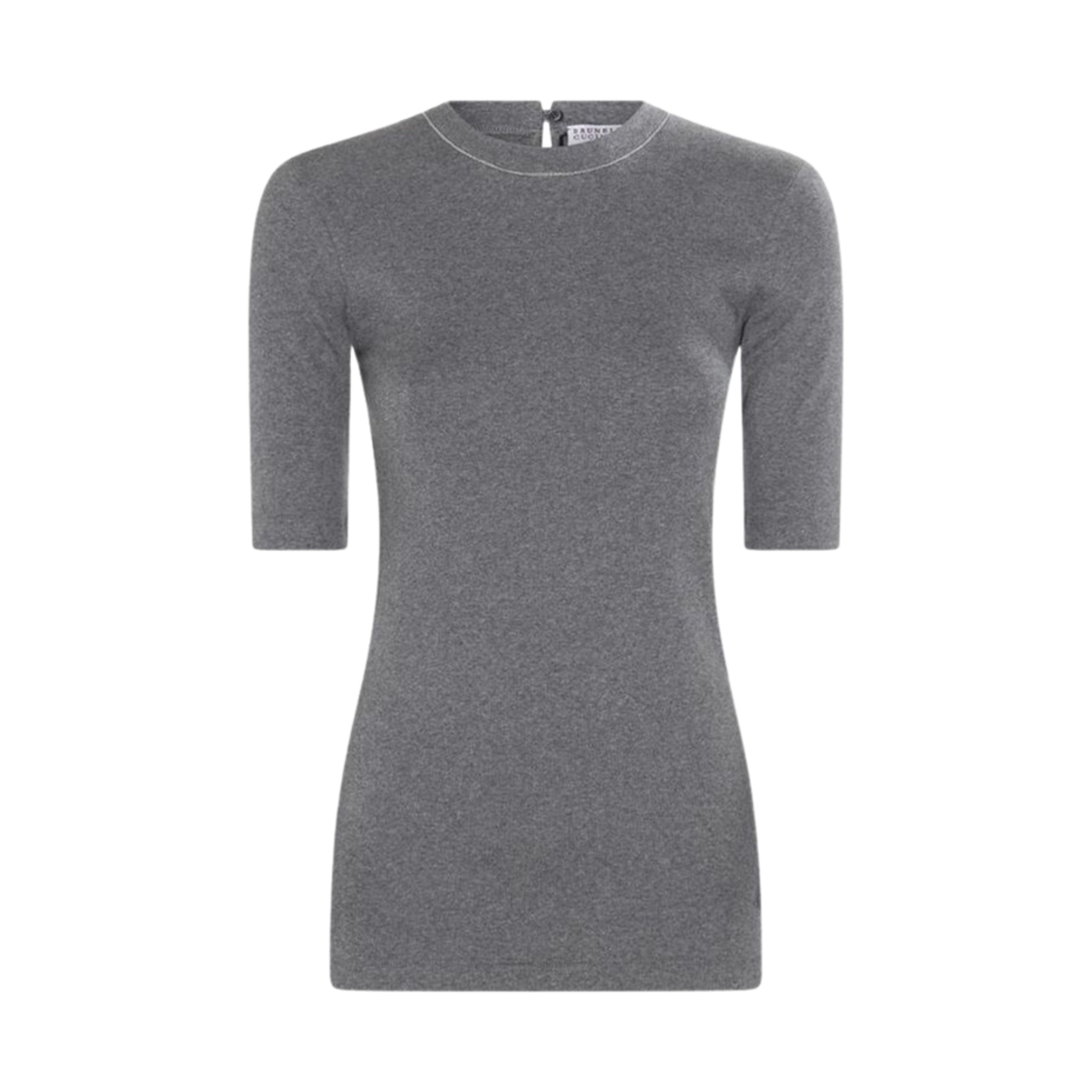 MPTC8BJ310-C080 (W) Brunello Cucinelli Cotton Stretch T-Shirt Grey