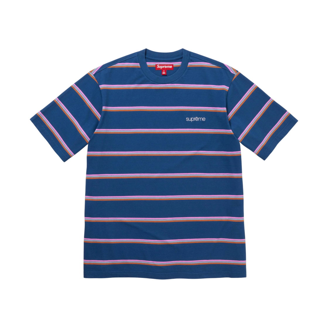 슈프림 스트라이프 숏슬리브 탑 네이비 - 24FW