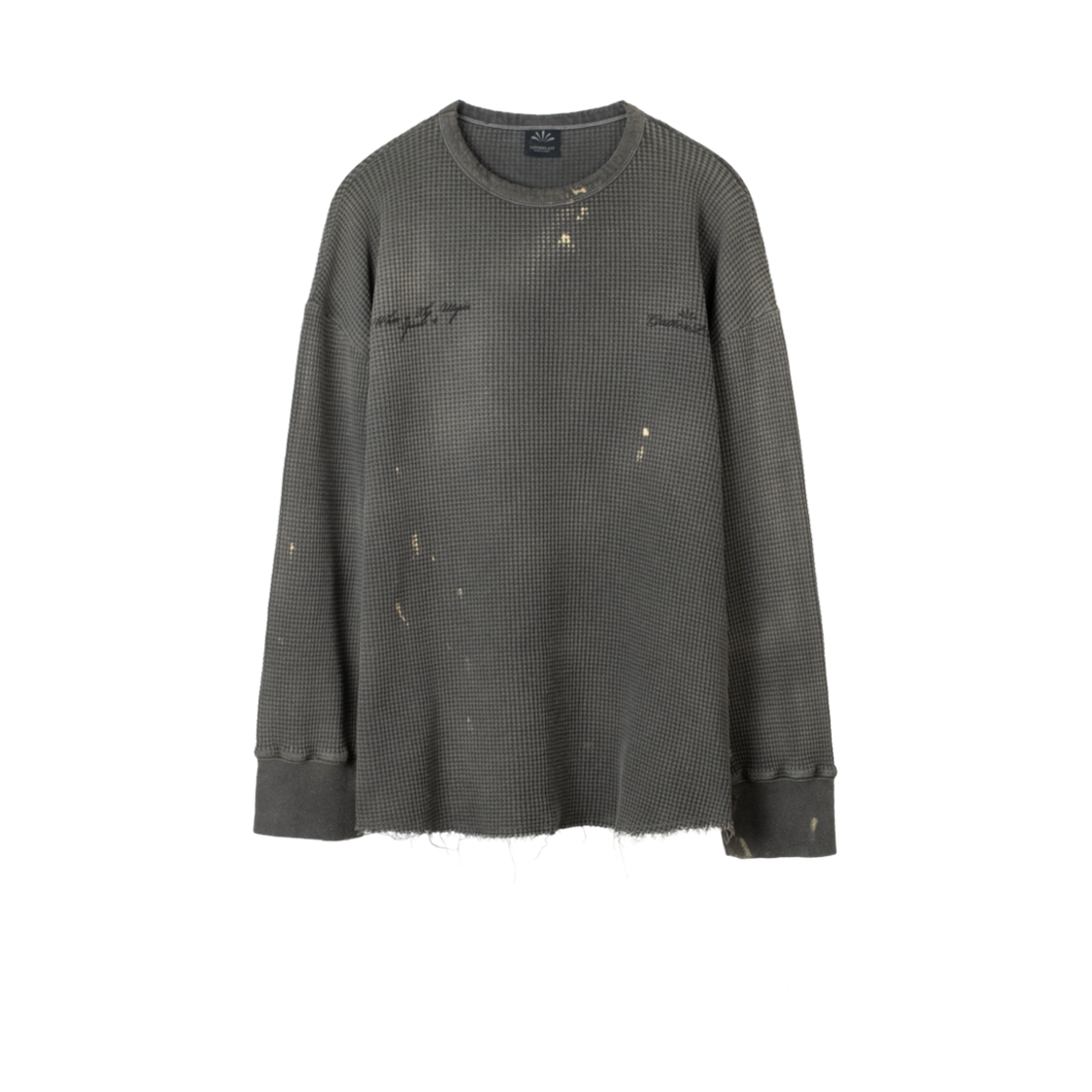 게더레이지 와이드 컷 와플 슬리브 워시드 카키(Gatherlazy Wide Cut Waffle Sleeves Washed Khaki)