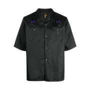 Needles S/S Cowboy One-Up Poly Slub Sateen Shirt Black