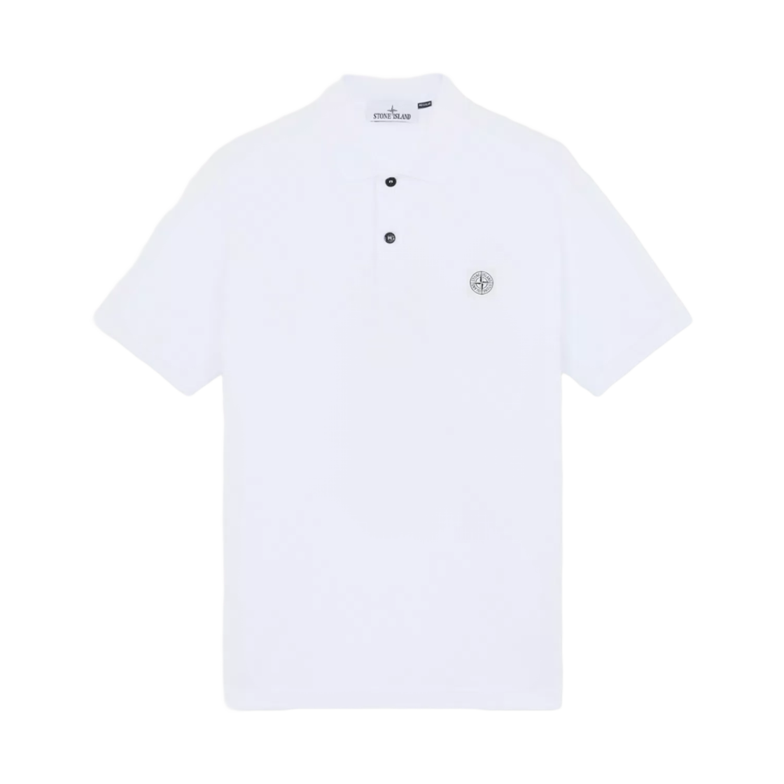 K1S1522000-2RS0039-V0001 Stone Island 220002R 50/2 Organic Cotton Pique Short-Sleeve Polo Shirt White - 25SS