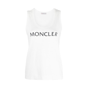 (W) Moncler Logo Tank Top Off White - 23SS