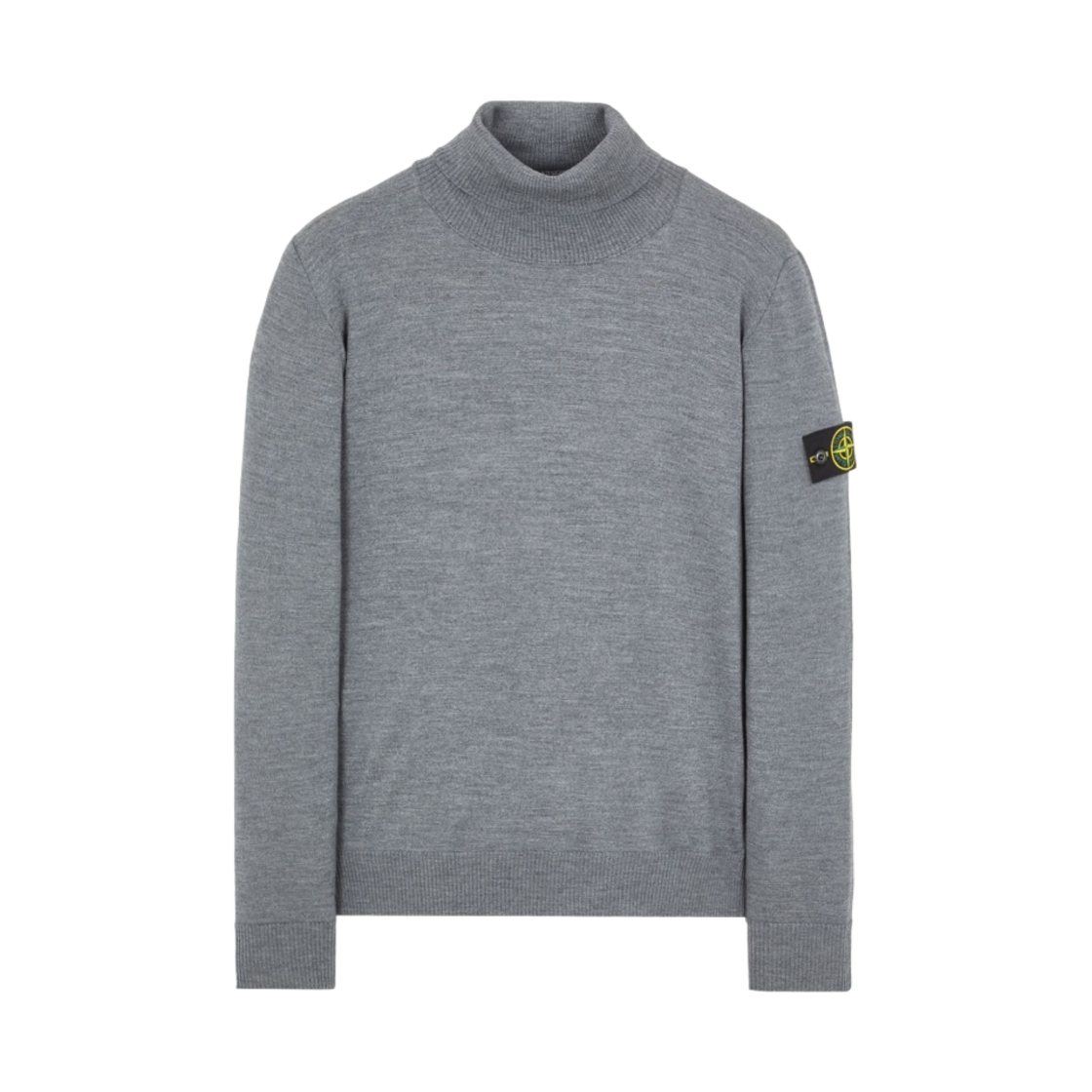 스톤 아일랜드 525C4 퓨어 라이트 울 폴로 넥 니트 그레이 - 22FW(Stone Island 525C4 Pure Light Wool Polo Neck Knit Grey - 22FW) - 1