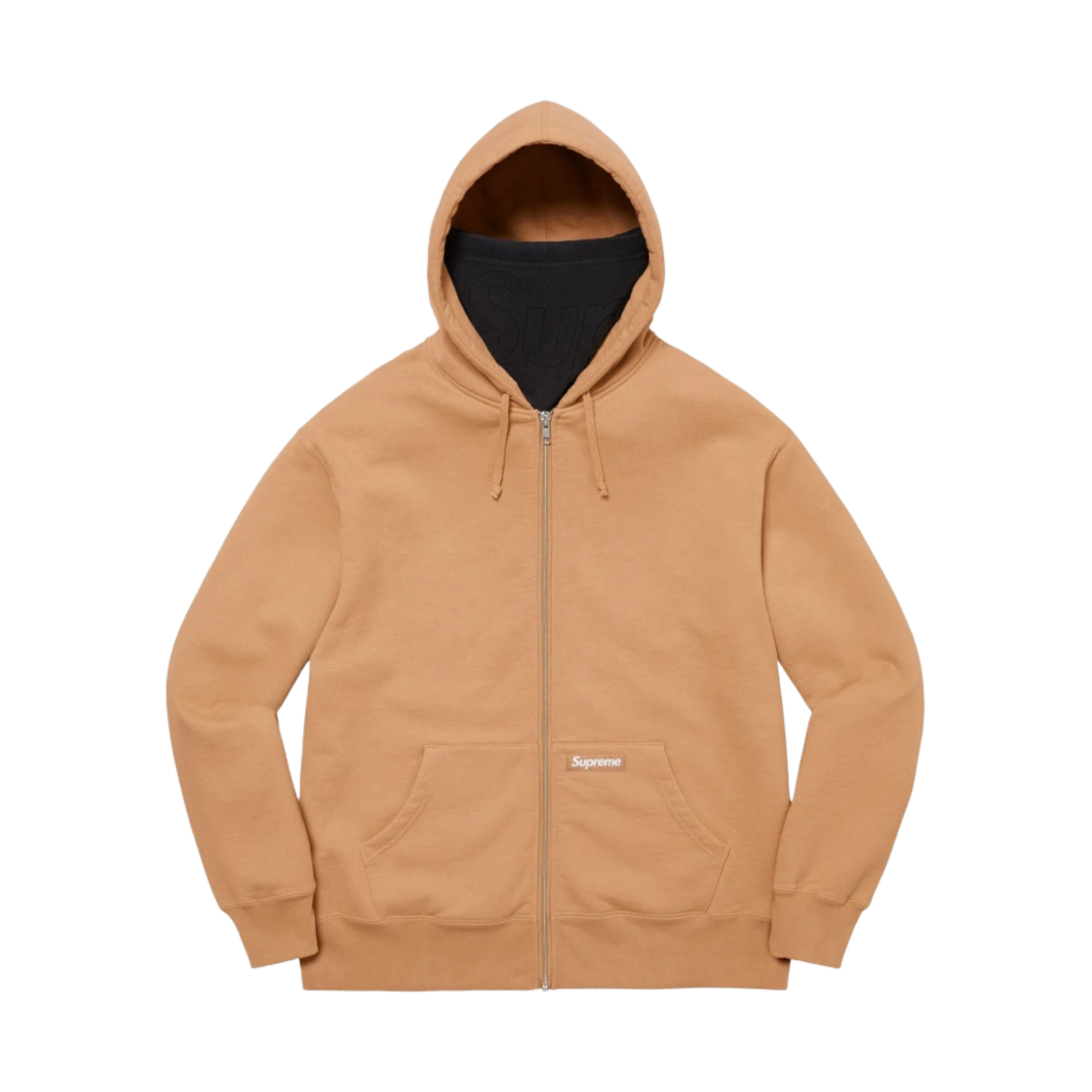 슈프림 더블 후드 페이스마스크 집업 후드 스웨트셔츠 라이트 브라운 - 22FW(Supreme Double Hood Facemask Zip Up Hooded Sweatshirt Light Brown - 22FW) - 1