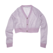 (W) Acne Studios Cropped Cardigan Lilac Purple