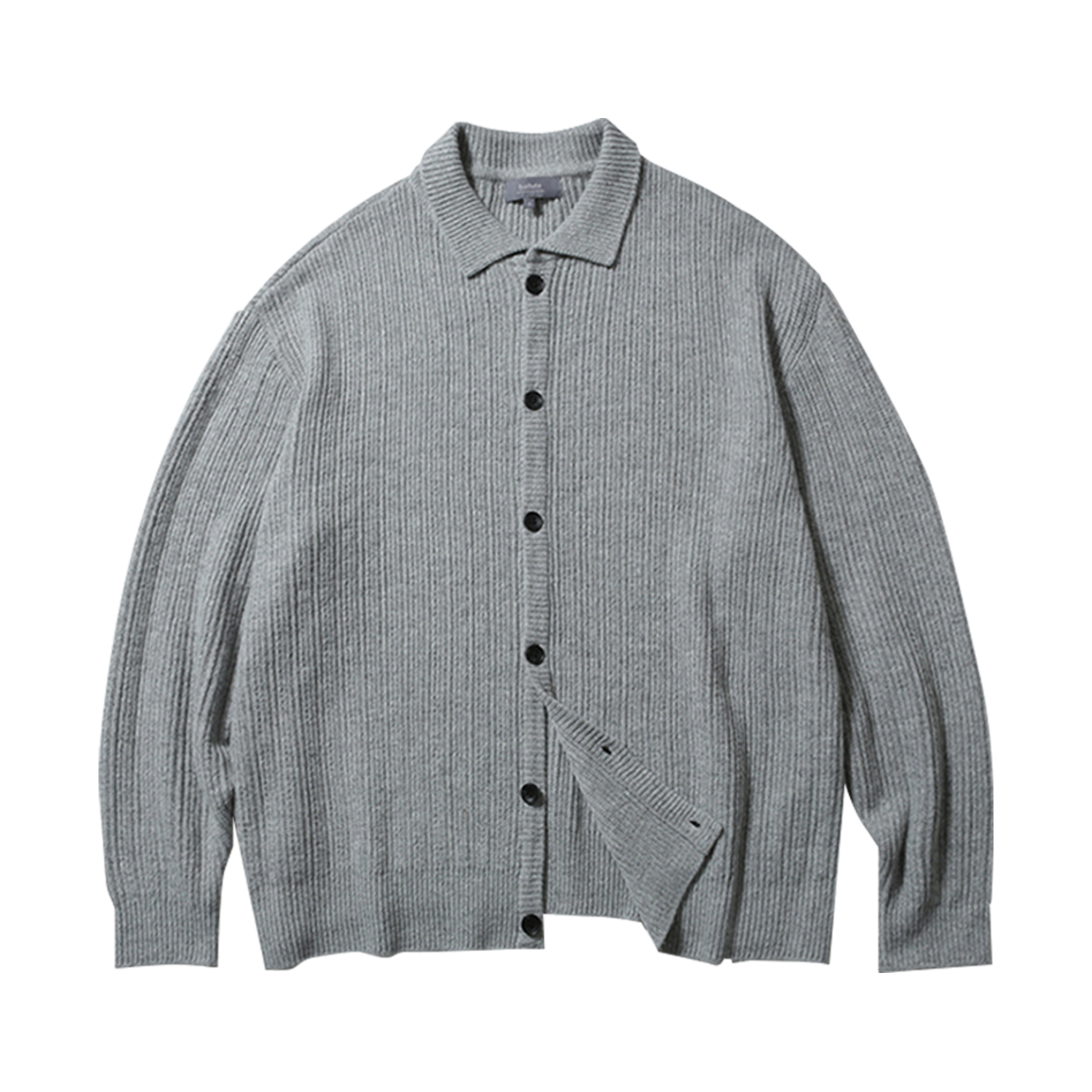 발루트 릴 카라 가디건 메리노 울 캐시 그레이(Ballute Lille Collar Cardigan Merino Wool Cash Grey)