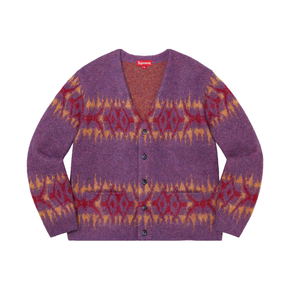 슈프림 앱스트랙트 스트라이프 가디건 플럼 - 22FW(Supreme Abstract Stripe Cardigan Plum - 22FW) - 1